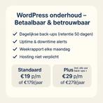 WordPress onderhoud – Bescherming vanaf €19,-, Diensten en Vakmensen, Webdesigners en Hosting, Webdesign