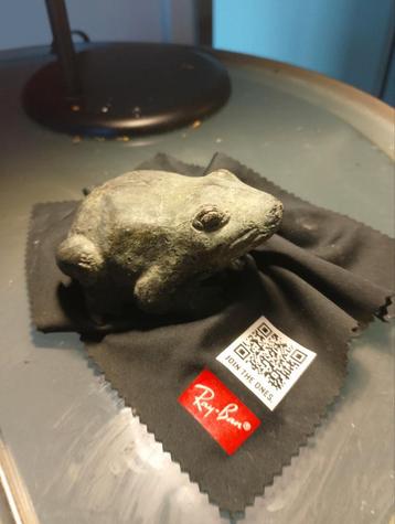 Prachtig ANTIEK Bronzen beeldje van een Kikker of Pad,brons  beschikbaar voor biedingen