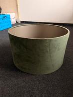 Velours lampenkap groen 38x22 cm, Huis en Inrichting, Lampen | Lampenkappen, Ophalen, Rond, Zo goed als nieuw, Minder dan 25 cm