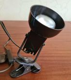 te koop: bruin plastic klemspotje, retro vintage jaren 70, Huis en Inrichting, Lampen | Spots, Ophalen of Verzenden, Gebruikt