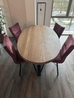 Ovale Eettafel met 6 Stoelen, Ophalen, Gebruikt, 6 tot 8 stoelen