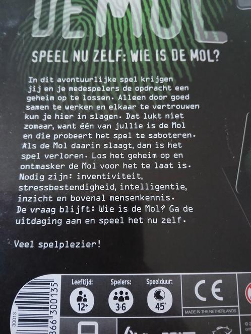 Wie is de mol?, Hobby en Vrije tijd, Gezelschapsspellen | Bordspellen, Nieuw, Vijf spelers of meer, Ophalen of Verzenden