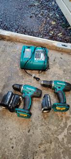 Makita Boor- en Schroefmachines met Accu's en Oplader, Gebruikt, Variabele snelheid, Ophalen of Verzenden, Boor- en Schroefmachine