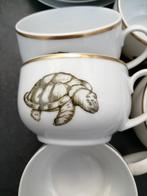 4 Tirschenreuth porseleinen kopjes met schotels.  Kersttip, Ophalen of Verzenden