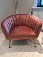 Oud roze velours fauteuil, Huis en Inrichting, Fauteuils, Ophalen, Minder dan 75 cm, 50 tot 75 cm
