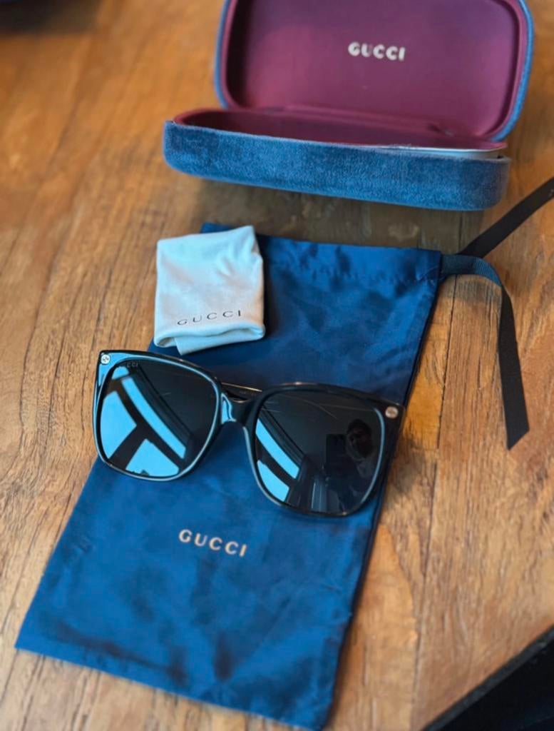 Gucci zonnebril GG0022S, Sieraden, Tassen en Uiterlijk, Overige merken, Gebruikt, Zonnebril, Zwart