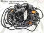 Complete prikkabel 25M met 40 LED lampen en contrastekker., Jaargetijdenweg 41B, Kunststof, Import en groothandel Lili, Minder dan 50 watt