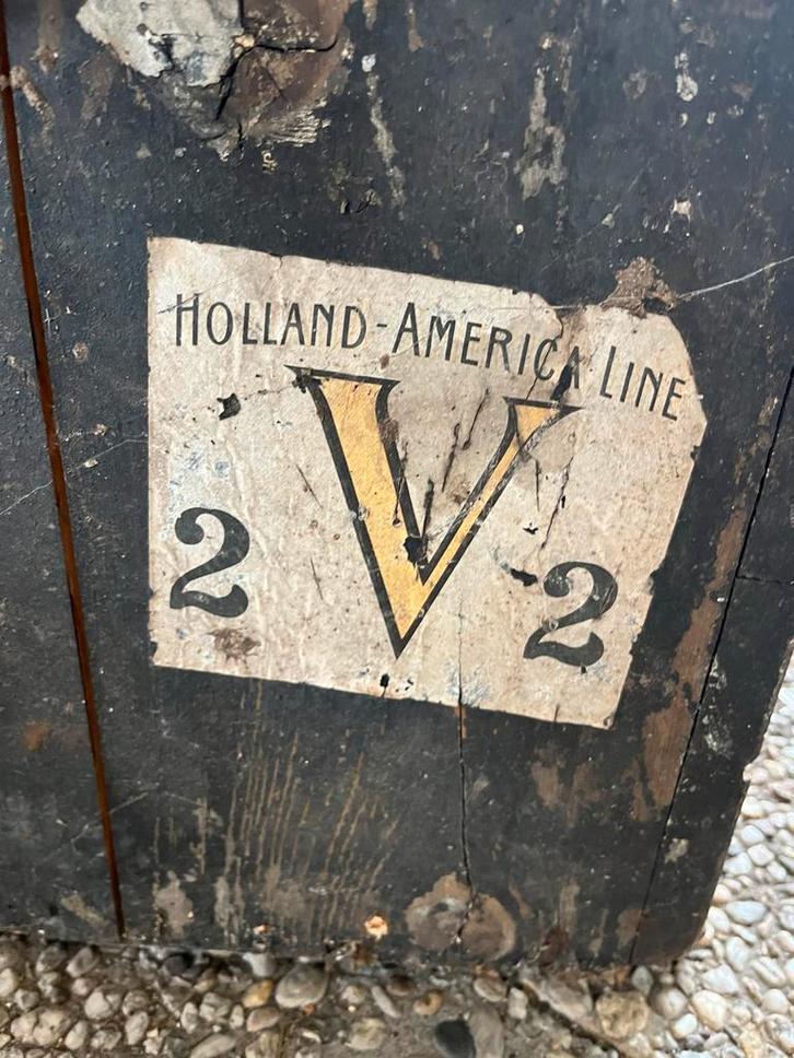Antieke Scheepskist Holland Amerika Lijn 1920, Antiek en Kunst, Antiek | Overige Antiek, Ophalen