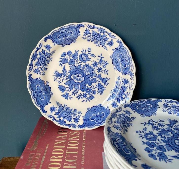 Ridgway Windsor Staffordshire gebaks of dessert bordjes, Huis en Inrichting, Keuken | Servies, Bord(en), Overige stijlen, Porselein