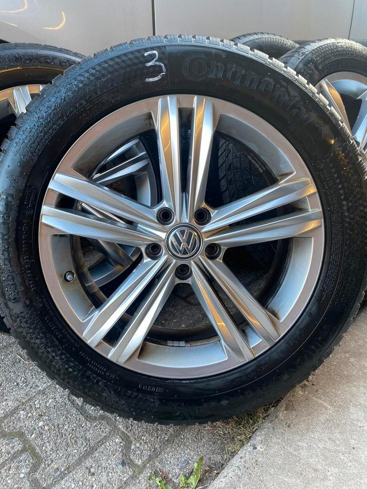 18” Originele VW Tiguan Sebring Velgen + Winterbanden, Auto-onderdelen, Banden en Velgen, Banden en Velgen, Winterbanden, 18 inch