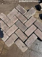 4.500m2 rood bruin paars gemêleerd gebakken klinkers keiform, Tuin en Terras, Tegels en Klinkers, Gebruikt, Keramiek, Bij dit gebruikte product niet meer te achterhalen