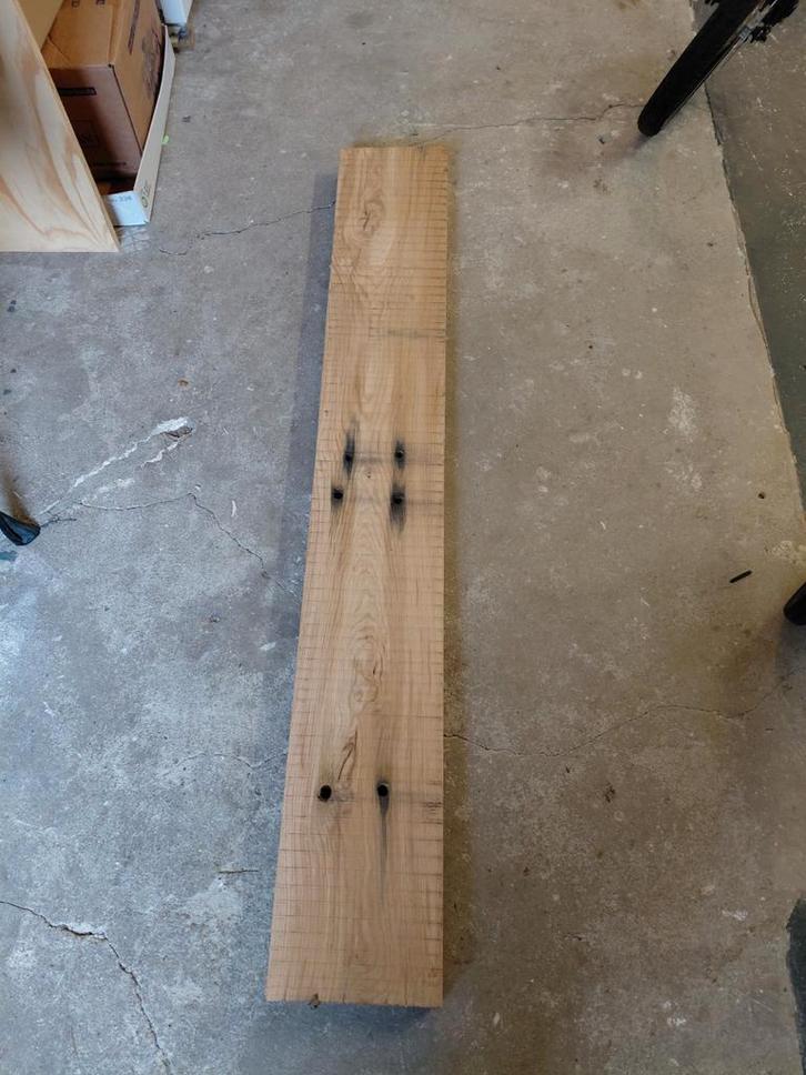 Te koop robuuste eiken plank, Doe-het-zelf en Verbouw, Hout en Planken, Gebruikt, Plank, Eiken, Minder dan 200 cm, 50 mm of meer