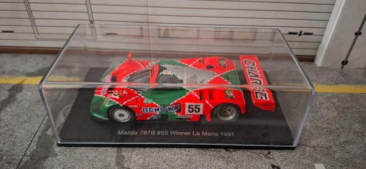 1.43 mazda 787b #55 winner le mans 1991, Hobby en Vrije tijd, Modelauto's | 1:43, Zo goed als nieuw, Auto, Overige merken, Ophalen of Verzenden