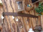 ANTIEKE BOOMZAAG MET HOUTEN HANDVATTEN/MANCAVE DECORATIE, Ophalen