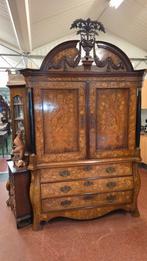 Geheel intarsia ingelegd Hollands kabinet, Antiek en Kunst, Ophalen