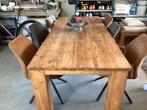Teakhouten meubelset, Huis en Inrichting, Tafels | Eettafels, Gebruikt, 100 tot 150 cm, Teakhout, 200 cm of meer