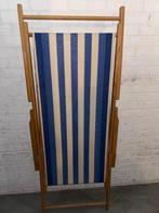 Klapstoel / strandstoel blauw wit, Ophalen, Gebruikt, Campingstoel
