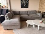 Grijze hoekbank, Huis en Inrichting, Banken | Complete zithoeken, Ophalen, Zo goed als nieuw, Stof