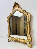 Antieke houten spiegel, Antiek en Kunst, Ophalen of Verzenden, Ovaal, Minder dan 100 cm