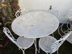 Mooie zware brocante gietijzeren tuinset 7 delig, Tuin en Terras, Tuinsets en Loungesets, Ophalen, Gebruikt, Tuinset, Overige materialen