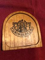 Grimbergen Houten Viltje Vintage, Gebruikt, Bruin, Ophalen of Verzenden, Minder dan 25 cm