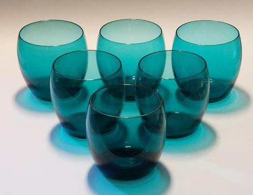 6 glazen, Nanny Still, Riihimäen Lasi 1958-1962, Antiek en Kunst, Antiek | Glas en Kristal, Ophalen of Verzenden