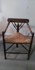 Houten Stoel met Riet, Ophalen, Riet of Rotan, Gebruikt, Bruin