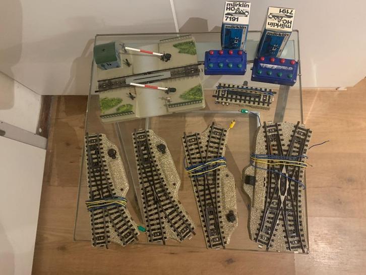 Marklin modelspoor - electr wissels, Hobby en Vrije tijd, Modeltreinen | H0, Gebruikt, Rails, Wisselstroom, Märklin, Analoog, Ophalen of Verzenden