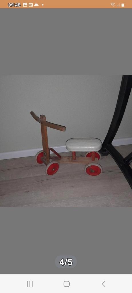 Houten Loopfietsje, Antiek en Kunst, Antiek | Speelgoed, Ophalen of Verzenden