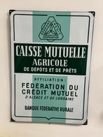Oude Emaille Reclamebord Caisse Mutuelle Agricole, Ophalen