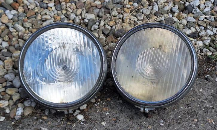 Toffe set antieke autolampen van Mercedes 170 V (1936-1939)., Verzamelen, Overige Verzamelen, Gebruikt, Ophalen of Verzenden