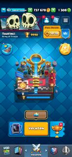 Clash Royale Account - 10.000+ trofeeën, vrijwel alle elite, Ophalen, Online, Gebruikt, 1 speler