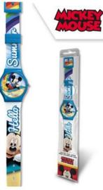 Mickey Mouse Horloge - Analoog, Sieraden, Tassen en Uiterlijk, Ophalen of Verzenden, Nieuw, Blauw, Jongen