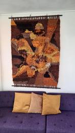 groot jaren 70 vintage seventies wandkleed 125x160 cm, Ophalen of Verzenden, Gebruikt