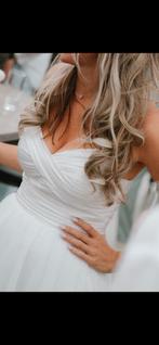 Lilly Trouwjurk Ivory met Glittertule Sleep maat 34/36, Trouwjurk, Wit, Ophalen of Verzenden, Zo goed als nieuw