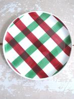 Geruit bord Keralux Boch Freres groen/ rood, Antiek en Kunst, Antiek | Servies los, Ophalen of Verzenden
