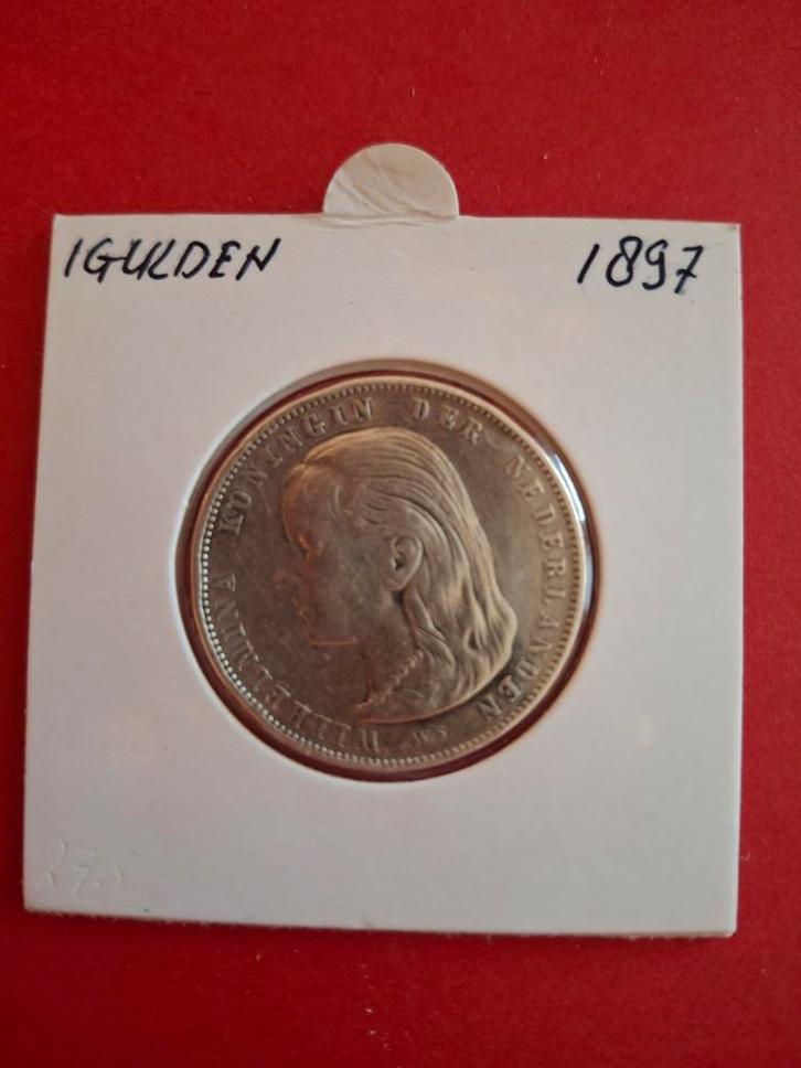 Zilveren Gulden 1897 - Zeer Fraai, Postzegels en Munten, Munten | België, Ophalen of Verzenden