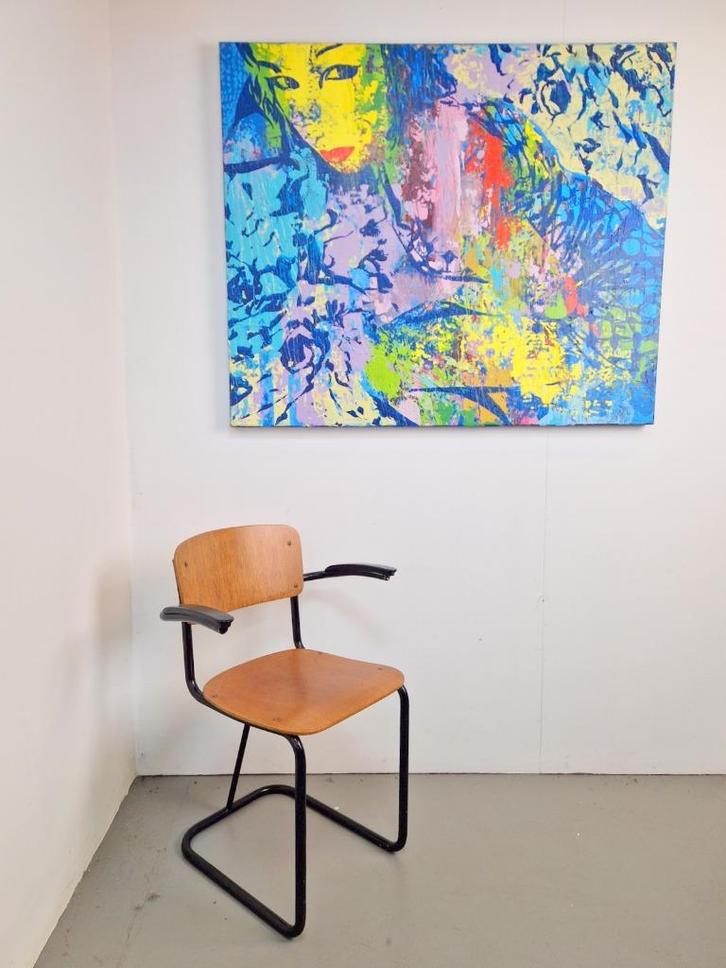 Modern Schilderij Ruben Olislagers Drowned in structures IV, Antiek en Kunst, Kunst | Schilderijen | Modern, Ophalen