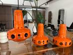 Oranje Keramische Hanglampen Set - Industrieel Retro, Huis en Inrichting, Lampen | Hanglampen, Ophalen of Verzenden, Gebruikt