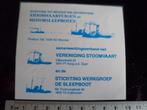 sticker stoomvaartuigen motorsleepboten stichting wormer, Ophalen of Verzenden, Zo goed als nieuw, Bedrijf of Vereniging