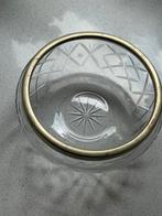 Vintage schaal geslepen glas, Antiek en Kunst, Ophalen of Verzenden