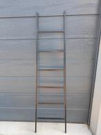 Zwart metalen decoratie ladder lxb 160x45-33 cm, Huis en Inrichting, Woonaccessoires | Overige, Ophalen, Zo goed als nieuw