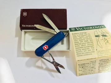 Victorinox SwissLite Blue /w RED LED original old BOX NEW Re beschikbaar voor biedingen