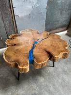 Epoxy boomstamtafel salontafel bijzettafel, Ophalen, 50 tot 100 cm, Zo goed als nieuw, Minder dan 50 cm