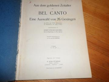 Bel canto des XVII und XVIII jahrhundert  beschikbaar voor biedingen