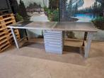 werkbank ladenkast bankschroef knipschaar werkplaats, Ophalen, Gebruikt, 170 cm of meer, Bankschroef