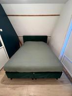 Super mooi groen suede bed, Huis en Inrichting, Ophalen, Gebruikt, Tweepersoons, 200 cm