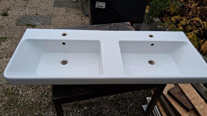 gratis dubbele wastafel!, Doe-het-zelf en Verbouw, Sanitair, Gebruikt, Wastafel, Ophalen