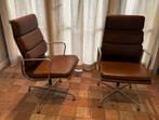 4 Charles Eames stoelen EA 212, Huis en Inrichting, Stoelen, Ophalen, Gebruikt, Bruin, Vier