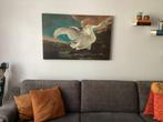 De bedreigde zwaan 74,5 x 114,5 cm op canvas, Ophalen